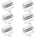 Anhoer 6 x Magnetic Door Catch 10KG Cupboard Door Magnets Magnetic Catch Stainless Steel Cabinet Door Magnetic Catches for Cabinet Drawer Kitchen Cupboard Wardrobe Closet Closure