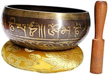 Toyvian Tibetan Musical Instrument Meditation Singing Bowl Singing Bowl Striker Tibetan Healing Bowl Woodland Cake Props Buddhism Singing Bowl Tibetan Meditation Bowl Nepal Yoga Bamboo