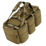 CECKQUE 105L Military Tactical Duffle Bag For Men, Extra Large Army Duffle Bag Heavy Duty Deployment Bag, Military Duffel Bag Backpack Outdoor Gear, Tan, X-Large, Military Style