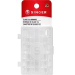 Singer Class 15J Bobbins, Transparent, Assorted Colors, 12-Count