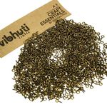 IEIDidactics Vibhuti Crafts 100 Units Metal Screw 4 x 8mm Eye Pins Hooks Eyelets Screw (Bronze) - Basic Jewellery Findings