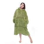 Oversized Wearable Blanket Hoodie,Extra Long & Warm Blanket Sweatshirt Gifts for Women with Sleeves and Giant Pocket,Olive Branch