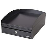 Steelmaster LockIt Desktop Inbox, 11"W x 14-1/8"D x 5-3/4"H Inches, 2 Keys Included, Black (264657004)
