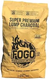 FOGO Super Premium Oak Restaurant Quality All-Natural Large Sized Hardwood Lump Charcoal for Grilling and Smoking, 17.6 Pound Bag