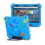 Topevoeon Dinosaur Fire HD 8 Tablet Case for Kids Boys Light EVA Kids Friendly Fire HD8 Plus 2020 2022 12Gen Case with Handle Kickstand Kids Pro Shockproof Full Cover for Boy's Gift (KL)