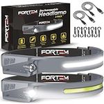 FORTEM Headlamp Rechargeable 2-Pack