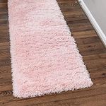 SHARDHA Home Modern Shaggy Carpets and Rugs for Hall, Offices, Kitchens, Bedroom, Living Room and Cabins (2 x 3 feet, Pink)