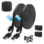 StartVision 2 Pack 33ft/10m Power Cable and Adapter Compatible with Blink Outdoor 4 (4th Gen),Weatherproof Flat Extension USB Cable for Blink Outdoor 4 (4th Gen) Camera (Camera not Included)