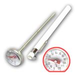 MJ Steel Large Dial Cooking Food Probe Meat Instant Thermometer (White)