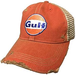 Gulf Distressed Vintage Adjustable Snapback Hat - Orange - One Size