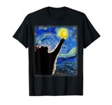 Starry Night Cat, Van Gogh Cat, Cat Lover, Cat Mom, Cat Dad T-Shirt