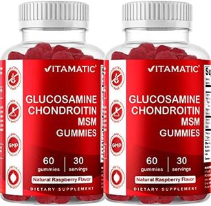 2 Pack Vitamatic Glucosamine Chondroitin Gummies with MSM & Vitamin E - Joint Support - 60 Pectin Based Gummies