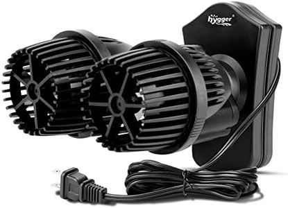 hygger 2100GPH Double Head Aquarium Wave Maker, Quiet 5W Aquarium Circulation Pump, with Strong Magnetic Suction Base, 360°Adjustable Power Head, for 40~110 Gal Tank