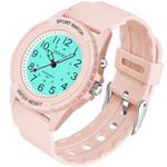 PROKING Women's Watch Sport Waterproof Watches Nurse Minimalist Simple Analog Watch Casual Ladies Men's Watch, Easy Read Dial, Military Time with Second Hand, Silicone Band, Light