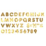 Trend Enterprises "Casual Uppercase 4"" Ready Letter, Metallic Gold 72 per Pack" (T-479)