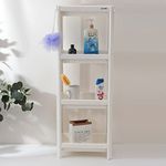 Kuber Industries Plastic Pp Storage Shelf - 1734-White