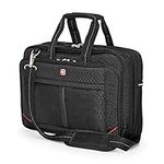 SWISSGEAR 15.6" Laptop Computer, Tablet and Legal-Size File Shoulder Bag Business Case, Black