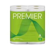 Premier Kitchen Towel 4-in-1 Pack, 2-Ply – Strong, Soft, Highly Absorbent, and Hygienic