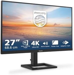 Philips 27E1N1800A - Moniteur Ultra HD 27 Pouces, Haut-Parleur, HDR10 (3840x2160, 60 Hz, HDMI 2.0, DisplayPort 1.4) Noir