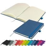 A5 Notebook Writing Pad New Lined Hardback Journal Notepad Notes Diary Pad (Light Blue)