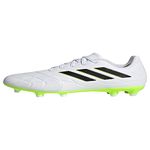 adidas Unisex-Adult Copa Pure.2 Firm Ground Sneaker, White/Core Black/Lucid Lemon, 8.5 Women/7.5 Men