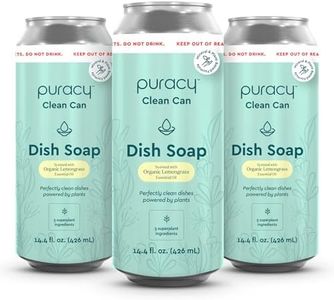 Puracy Natural Dish Soap Clean Can Refill - Plant-Based Dishwashing Soap, Non-Toxic Dish Soap, Natural Liquid Dishwashing Detergent Soap As Seen on TikTok (Organic Lemongrass, 14.4 fl oz, 3 Pack)