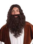 Forum Biblical Wig and Beard Set, Brown, One Size