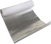 0.5mm Thickness Thermaflect Heat Shield Cloth Aluminum Heat Shield Protection with Fiberglass and Self-Adhesive Backing Heat Barrier 3.3 Square Feet (12" x 39")