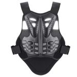 Pellor Chest Protector Motocross with Reflective Strips Dirt Bike Gear Body Armor for Men and Women, Back Protection Motorcycle Vest for Skiing Riding Skating