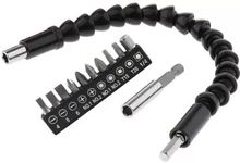 Mass Pro 12pcs Screwdriver flexible shaft drill bit set extension size-1/4inch Screwdriver Bit Set (Pack of 1)