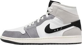 Jordan Air Jordan 1 Mid (Gs) unisex-child Sneaker, Cement Grey/Black-white Craft, 15 UK