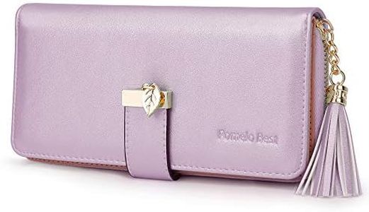 RFID Wallets for Women with Multiple Card Slots and Cellphone Compartment, Rose-gold, L, Classic