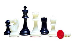 StonKraft - Tournament Chess Pieces (with Two Extra Queens) Chessmen Staunton Coins (3.75" Inch King Height) - 650 Grams