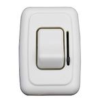 Mounting Holes: 1-1/4" Horizontal spacing x 1-7/8" Vertical spacing (White) RV 12V DC Toggle Dimmer Switch for RV, Auto, Truck, Marine LED, Halogen, Incandescent and Strip Lighting (White)