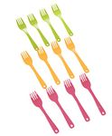 Nimbose® Small Forks for Kids Tiffin, Reusable Serving Fork Set for Kids, 12 Pcs Food Fruit Forks for Kids (Multicolour Set of 12 Kids Forks)