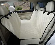 4Knines Dog Seat Cover with Hammock for Cars, Small Trucks, and SUVs Tan Regular USA Based Company