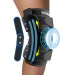 Fit Geno Hinged Knee Brace for Meniscus Tear: Upgraded Support for Knee Pain w/Dual Metal Hinges & Side Spring Stabilizers - Adjustable for Men and Women w/Torn ACL MCL PCL LCL Hyperextension Sprain