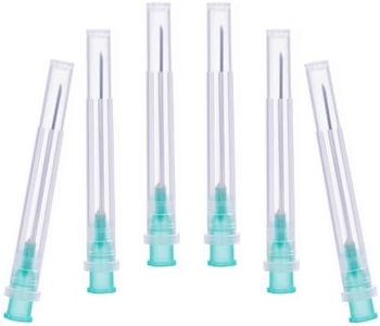 100 unidades de 21 g (0,8 mm x 38 mm) de acero inoxidable para líquidos, accesorios de laboratorio industriales para el hogar, aficiones, aceite, pegamento, envasado individualmente, 18 g, 19 g, 20 g,