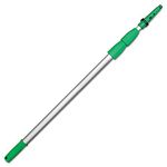 Unger ED450 OptiLoc Telescopic Window Cleaning Pole/Multi-Use Extension Pole - 4.5m, 3 Section - UNGER Window Cleaning Equipment, silver