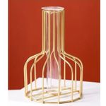 SATYAM KRAFT 1 Pcs Propagation Station with Metal Frame, Test Tube Glass Items Vase for Flower Pot,Gift, Home Decor,Bedroom,Newyear,Office Corner,Living Room,Deepawali Decoration,Diwali.