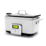 GreenPan Elite 8 - in -1 Programmable 6QT Electric Slow Cooker, Dishwasher Safe Lid & Removable Crock, PFAS-Free Healthy Ceramic Nonstick Multi-Cooker, Sear, Sauté/Brown, Steam Basket, Roast, White