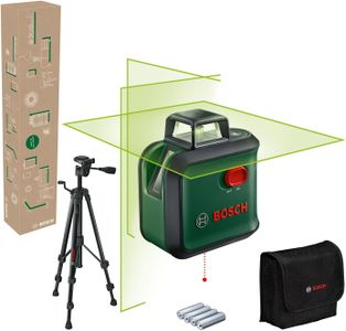 Bosch AdvancedLevel 360 Cross Line Laser with Tripod – 3 Laser Lines