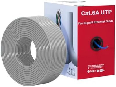 SkyeySnail Ethernet Cable 300m Cat6 LSZH CMP UTP Solid Pure Copper, PoE++, 10Gpbs 500MHz, Bulk Reelex No Tangle Pull Box for Switch Boxes, PoE Devices, Routers