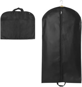 60 X 120cm housse vetements à suspendre, Housse de Protection pour Vêtements anti Poussière Imperméables avec zipHousse, Sac à Costumes Respirant Pour Vestes Chemises Robes housses à vêtements (Noir)