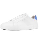 Nautica Men's Classic Lace-Up Low Top Fashion Sneaker Loafer - Stylish and Comfortable Casual Shoe, White Royal-colpa X, 8 UK