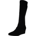 Anne Klein Women's Vella Fashion Boot, Black Suede, 6.5