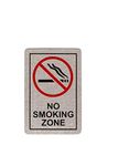 THW® Stainless Steel Self Adhesive NO SMOKING ZONE Signage Board (6"x4")