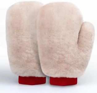 Gracefur Ultra-Soft Sheepskin Grooming Mitts for Horses – 2-in-1 Lambswool Applicator Wipe Mitt for Tack, Saddle & Boot Cleaning, Leather Care – Perfect Washing Gloves for Sensitive Horses(Pink)