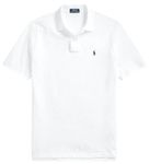 Polo Ralph Lauren Mens Classic Fit Mesh Polo Shirt, Ralph Lauren White, Medium