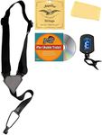 Soprano Ukulele Accessory Bundle with Aquila Strings, Tuner, Strap, Fender Play Online Lessons, Austin Bazaar Instructional DVD, and Polishing Cloth